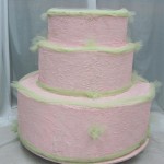 Pink-shiffon-Yellow-trim-popout-cake-#24
