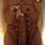 Pointed-penis-popping-Cumming-on-Tall-Dark-Stranger-torso-cake 